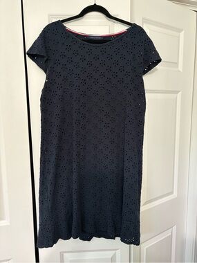 Tommy Hilfiger Eyelet Shift Dress - Navy